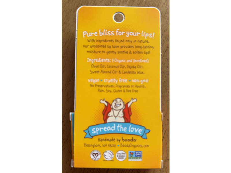 Booda Organics Naked Lip Balm, Pack Of 2