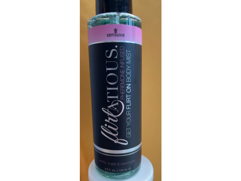 Sensuva Flirtatious Pheromone Body Mist, Sweet Pea+Sugar+Vanilla, 4.2 fl oz/125 mL