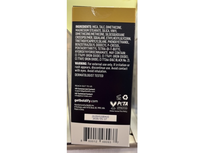 Boldify Hairline Powder Root & Thinning Cover-Up Powder, Black, 0.14 oz/4g`