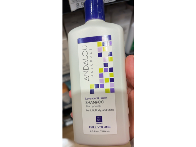 Andalou Naturals Lavender & Biotin Full Volume Shampoo, 11.5 fl oz/340 mL
