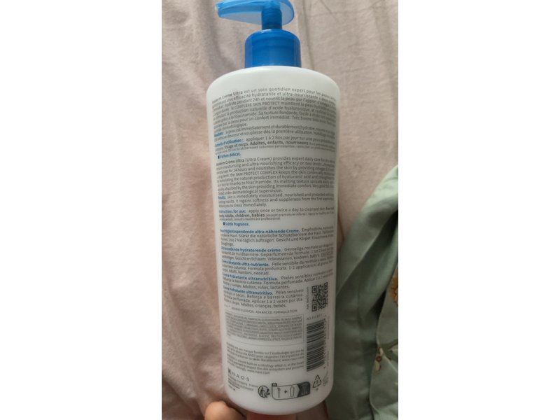 Bioderma Atoderm Creme Ultra-Nourishing Cream, Normal To Dry Sensitive Skin, 16.9 fl oz/500 mL