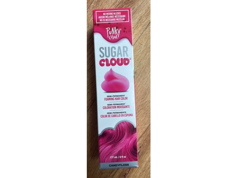 Punky Sugar Cloud Semi-Permanent Foam Hair Color, Candyfloss, 6 fl oz/177 mL