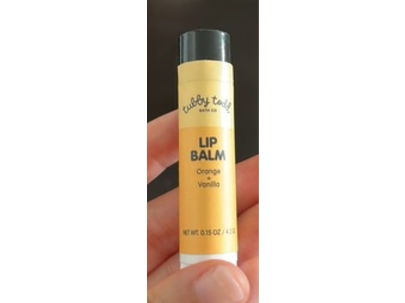 Tubby Todd Lip Balm, Orange + Vanilla, 0.15 oz/4.2 g