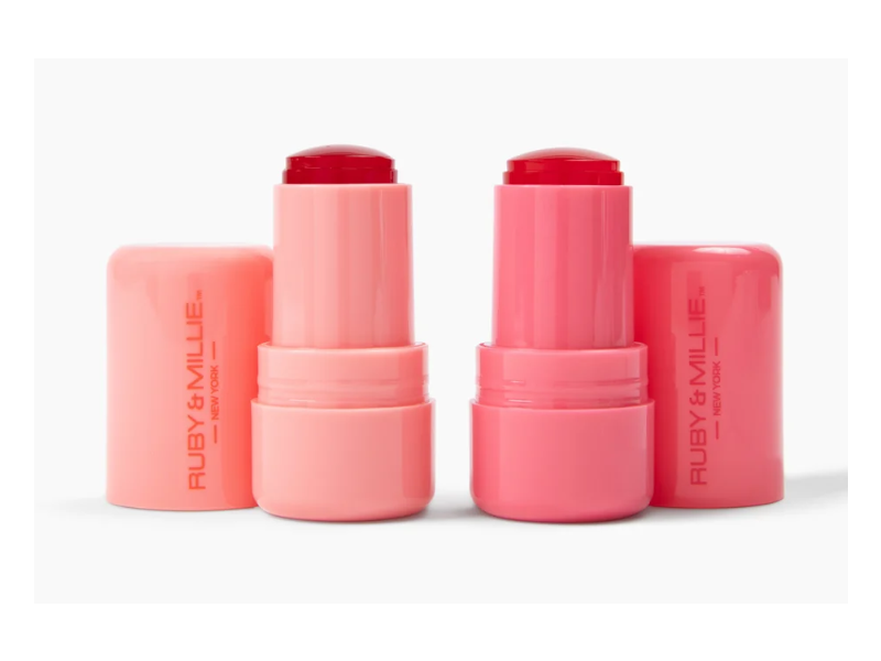 Ruby & Millie Jelly Tints Hydrating Lip & Cheek Stains, Flame/Bliss, 0.34oz/10 g, Pack Of 2