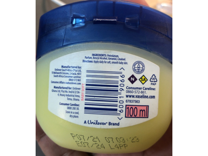 Vaseline Blueseal Gentle Protective Baby Jelly, 100 mL