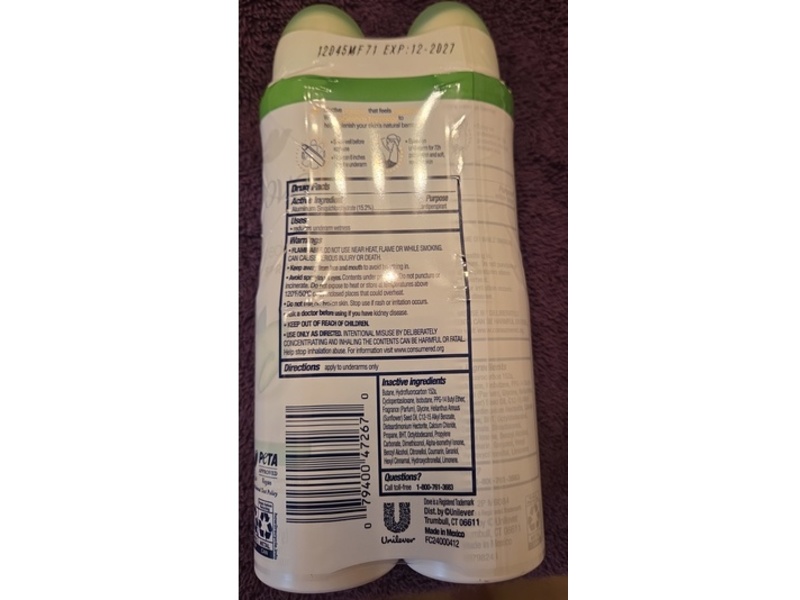 Dove Advanced Care Dry Spray Antiperspirant Deodorant Twin Pack, Cool Essentials, 3.8 oz/107 g