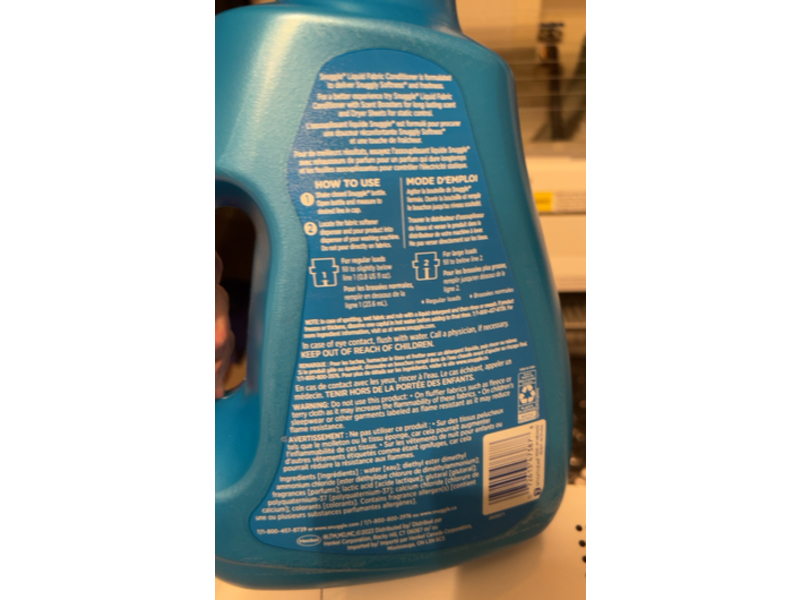 Snuggle Fabric Conditioner, Blue Sparkle, 112 Loads, 90 fl oz/2.66 L