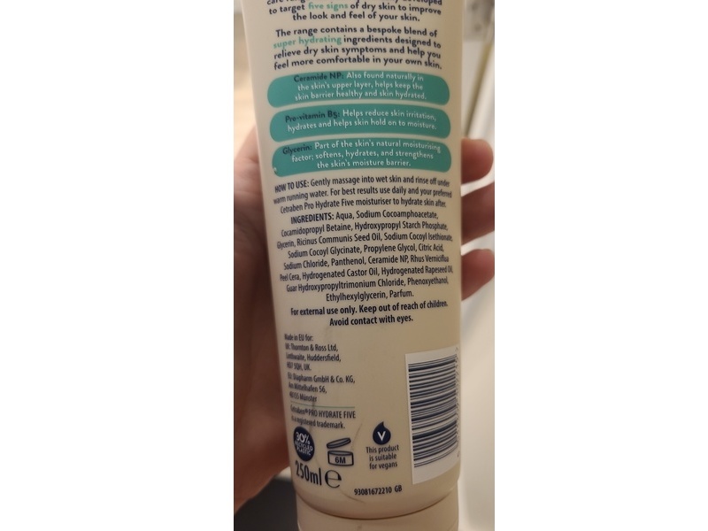 Cetraben Pro Hydrate Five Hydrating Body Wash, 250 mL