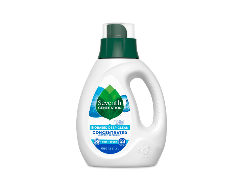 Seventh Generation Biobased Deep Clean Concentrated Laundry Detergent, Fresh Scent, 53 loads, 40 fl oz/1.18 L