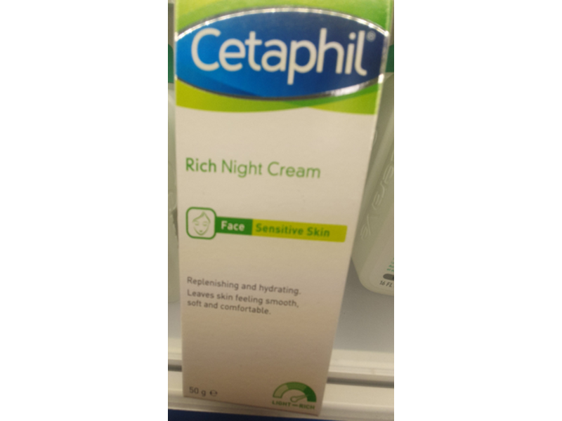 Cetaphil Rich Night Cream, Sensitive Skin, 50 g