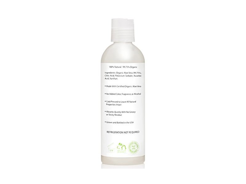 Amara Organics Aloe Vera Gel, 8 fl oz Ingredients and Reviews