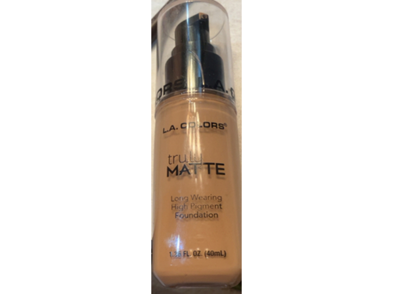 L.A. Colors Truly Matte Foundation, Warm Honey, 1.35 fl oz/40 mL