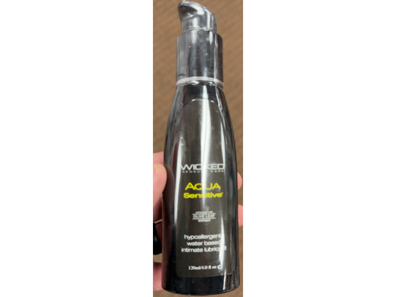 Wicked Sensual Care Water Based Intimate Lubricant, Aqua Sensitive, 4.0 fl oz/120 mL