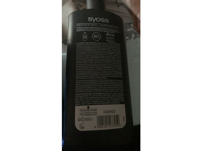 Syoss Keratin Shampoo, Blue Lotus, 14.7 fl oz/440 mL