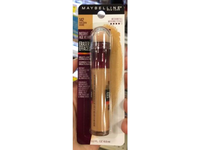 Maybelline Instant Age Rewind Eraser Multi-Use Concealer, 142 Golden, 0.2 fl oz/6 mL
