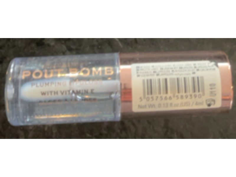 Revolution Pout Bomb Plumping Lip Gloss, Glaze, 0.13 fl oz/4 mL