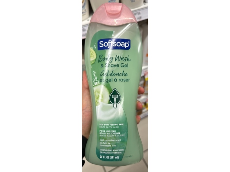 Softsoap Body Wash & Shave Gel, Cool Cucumber Scent, 20 fl oz/591 mL