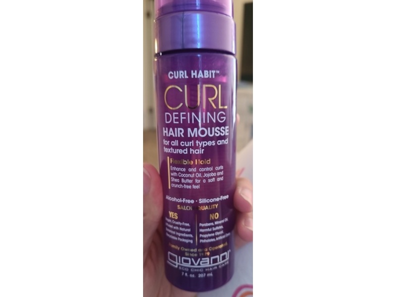 Giovanni Curl Habit Curl Defining Hair Mousse, 7 fl oz/207 mL