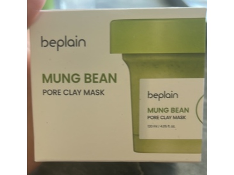 Beplain Pore Clay Mask, Mung Bean, 4.05 fl oz/120 mL