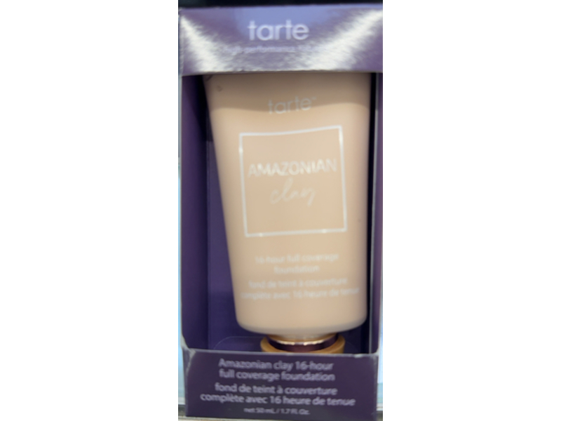 Tarte Amazonian Clay 16-Hour Full Coverage Foundation, 18B Fair-Light Beige, 1.7 fl oz/50 mL
