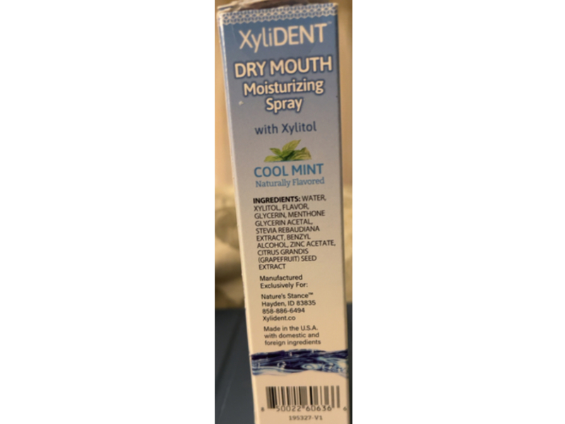 XyliDent Dry Mouth Moisturizing Spray, Cool Mint, 2 fl oz/593 mL