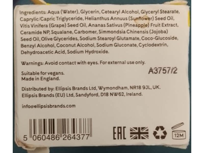 Q+A Ceramide Barrier Defence Face Cream, 1.8 oz/50 g