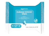 Amazon Basics Makeup Remover Wipes, Hydrating, 25 Count - thumbnail 1