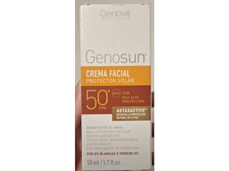 Genove Facial Sunscreen, SPF 50+, 1.7 fl oz/50 mL