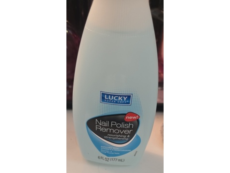 Lucky Super Soft Nail Polish Remover, Nourishing & Strengthening, 6 fl oz/177 mL