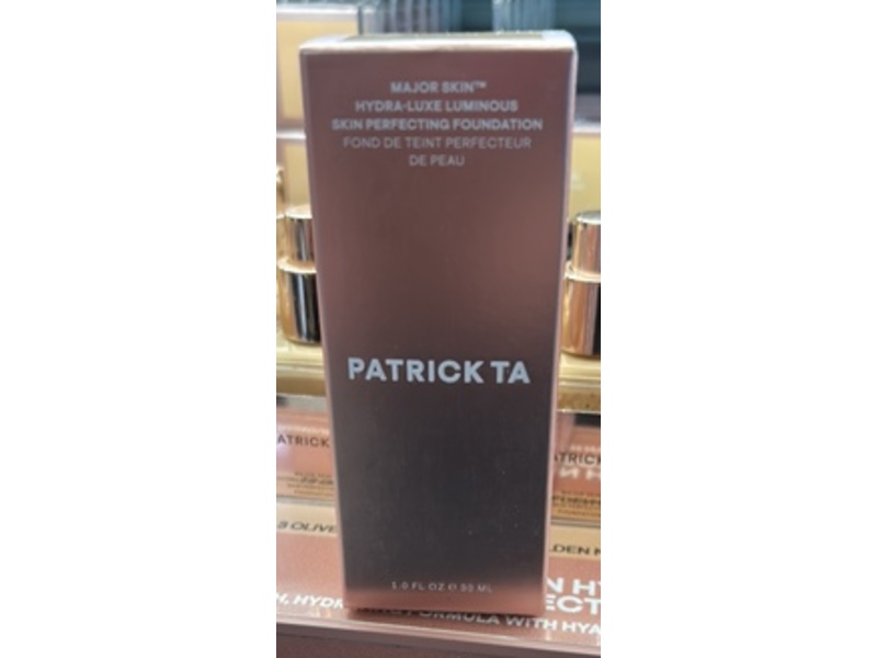 Patrick Ta Major Skin Hydra-Luxe Luminous Skin Perfecting Foundation, 12 Peach, 1.0 fl oz/30 mL