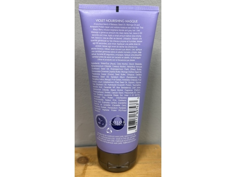 Surface Hair Nourishing Masque, Violet, 6 fl oz/177 mL