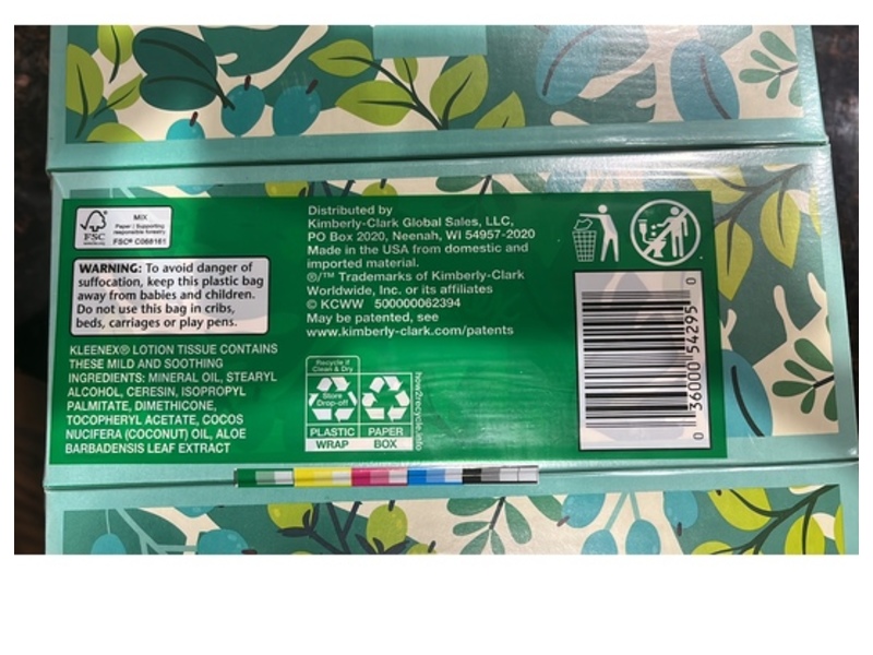 Kleenex 3 In 1 Lotion Facial Tissues, Coconut Oil + Aloe, 480 Count