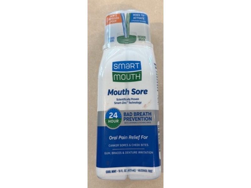 Smartmouth Sore Oral Pain Relief, 16 fl oz/473 mL, Pack Of 3