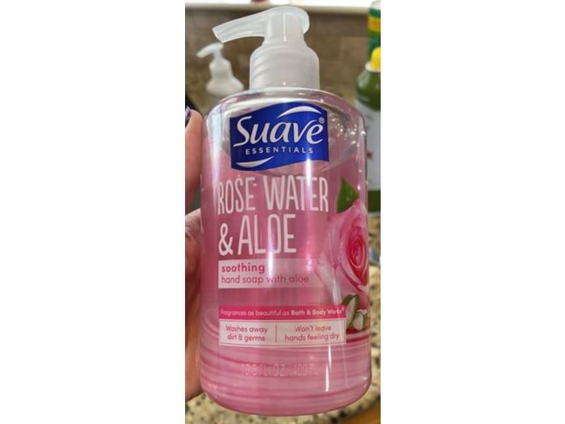 Suave Soothing Hand Soap, Rose Water & Aloe, 13.5 fl oz/400