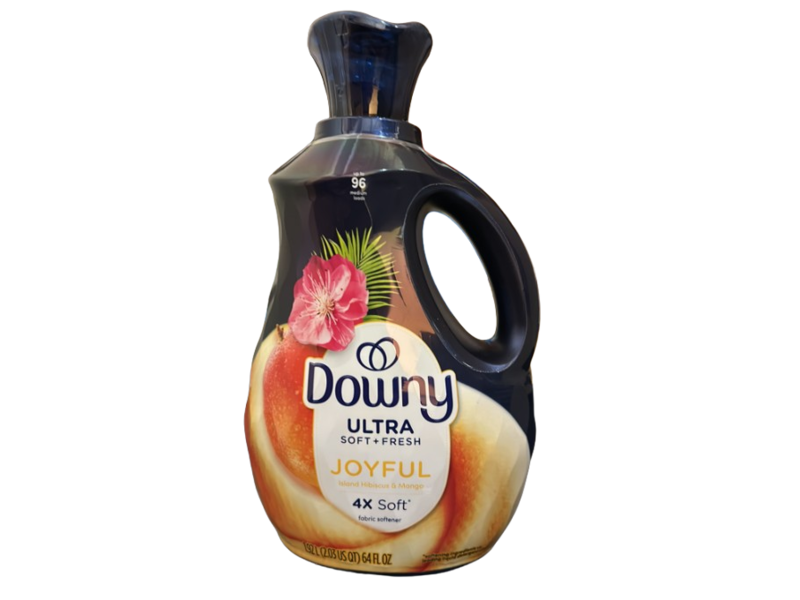 Downy Ultra Soft + Fresh Fabric Softener, Joyful Island Hibiscus & Mango, 64 fl oz/1.92 L, 96 Loads