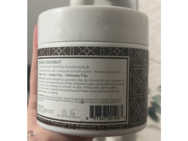 Lalicious Extraordinary Whipped Sugar Scrub, Sugar Coconut, 16 oz/453 g