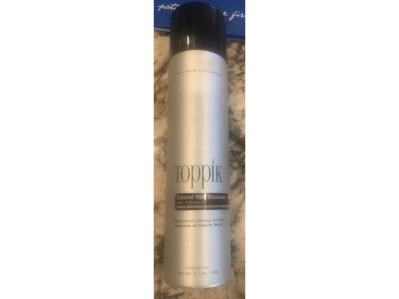 Toppik Colored Hair Thickener, Dark Brown, 5.1 oz/144 g