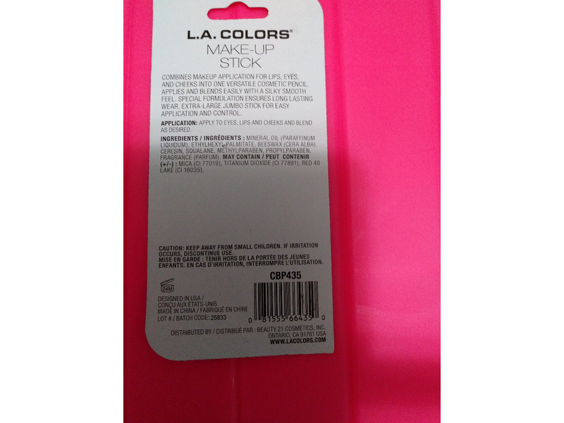 La Colors Make-up Stick All In One Lipstick Blush and Eyeshadow , Pink Satin, 0.08 Oz