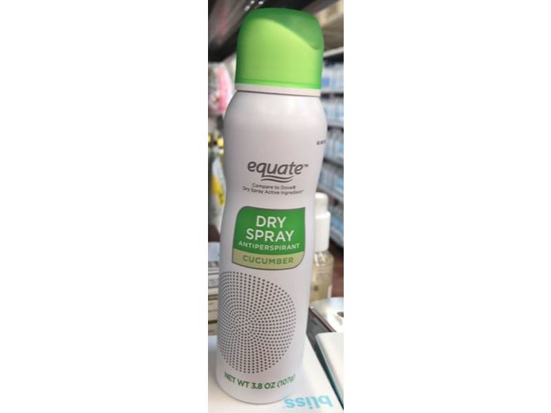 Equate Antiperspirant Dry Spray, Cucumber, 3.8 oz/107 g
