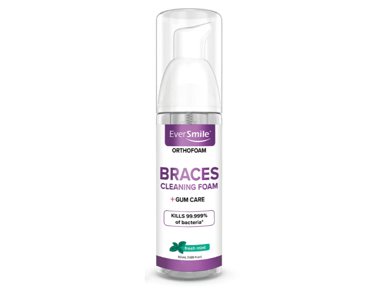 EverSmile OrthoFoam Braces Cleaning Foam, Fresh Mint, 1.69 fl oz/50 mL