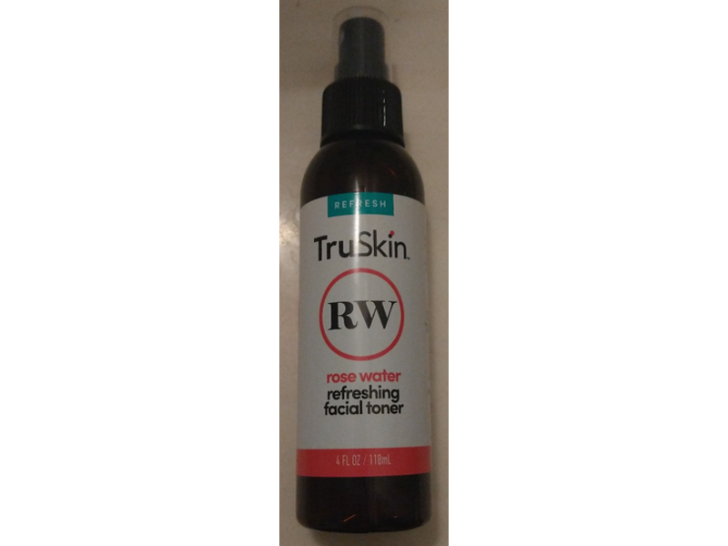 TruSkin Refreshing Facial Toner, Rose Water, Refresh, 4 fl oz/118 ml