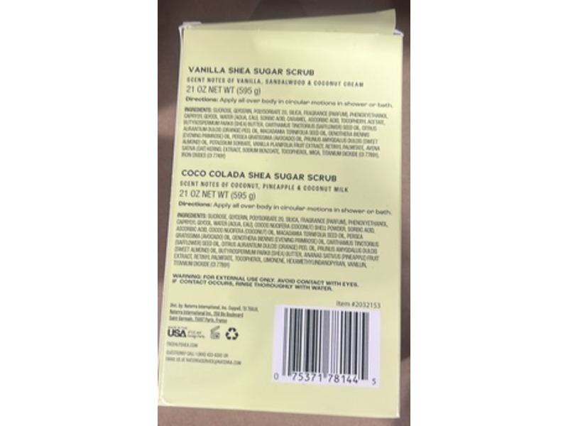 Tree Hut Shea Sugar Scrub, Vanilla & Coco Colada, 21 oz/595 g, Pack Of 2