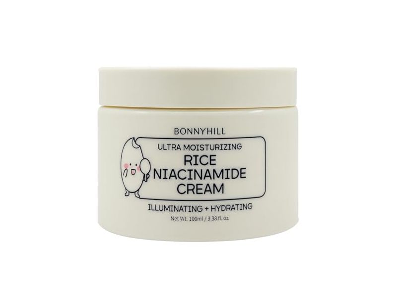 BONNYHILL Ultra Moisturizing Cream, Rice Niacinamide, 3.38 fl oz/100 mL