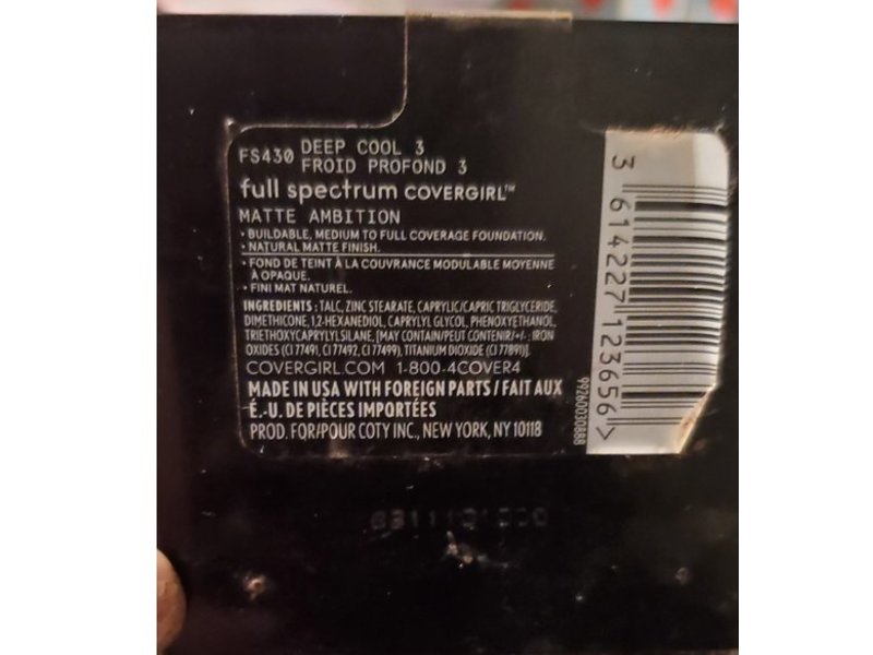 Covergirl Matte Ambition All Day Powder Foundation, Deep Cool 3, 0.39 oz/11 g