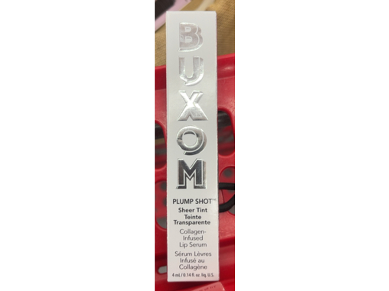 Buxom Plump Shot Sheer Tint Collagen Infused Lip Serum, Get Naked, 0.14 fl oz/4 mL