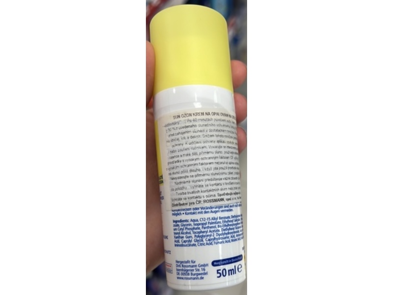 Rossmann Sunozon Sensitive Face Sunfluid Sunscreen, SPF 50+, 50 mL