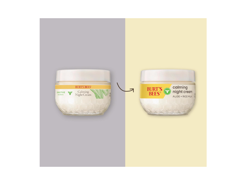 Burt's Bees Calming Night Cream, Aloe + Rice Milk, 1.8 oz/51 g