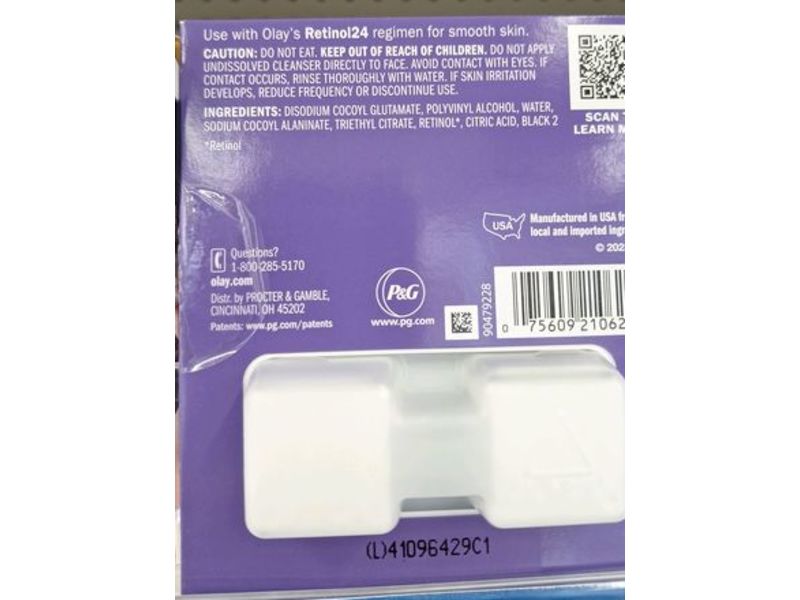 Olay Cleansing Melts Daily Facial Cleanser Dissolving Pads, Retinol, 12 Count