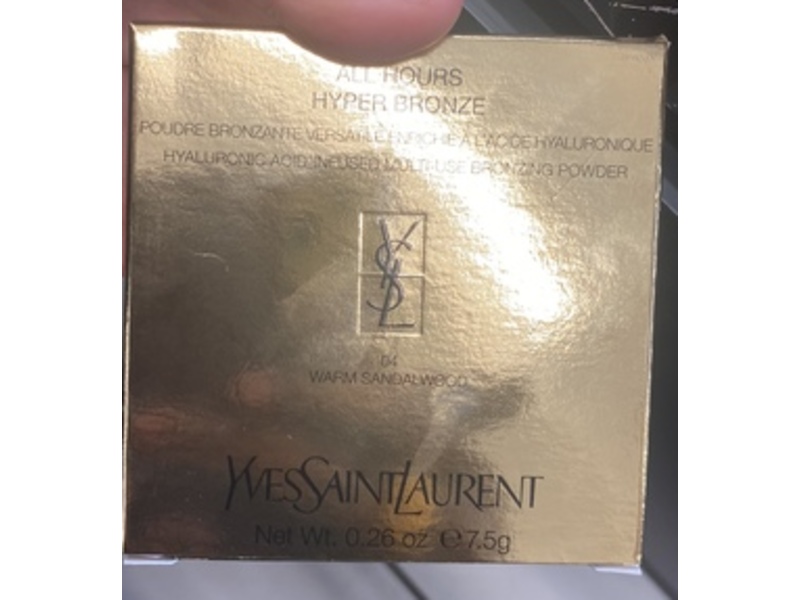 Yves Saint Laurent All Hours Hyper Bronzer, 04 Warm Sandalwood, 0.26 oz/7.5 g