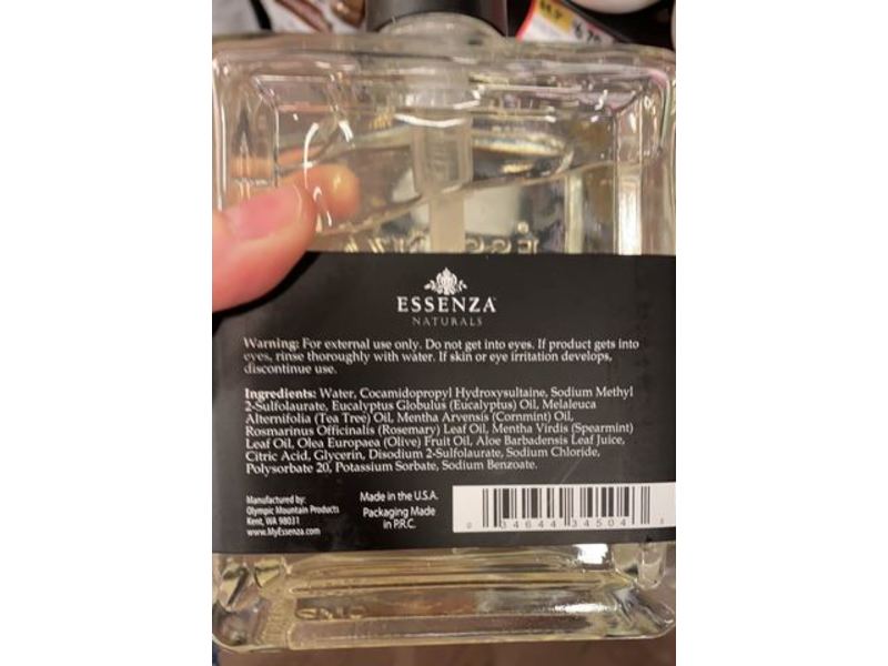 Essenza Hand Soap, Eucalyptus Mint, 16.9 fl oz/500 mL